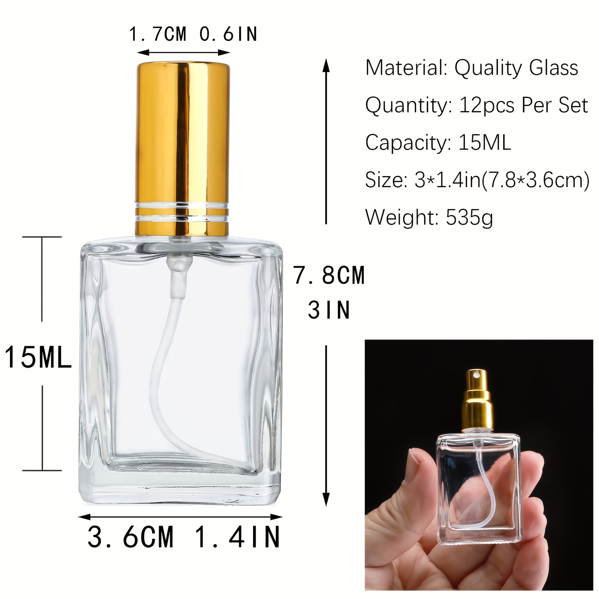 12 sztuk + 6 akcesoriów 15 ml  – Perfume Fragrance Refill recenzja i cena